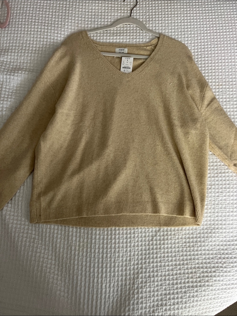 J. Crew Light Beige V-Neck Women's Sweater